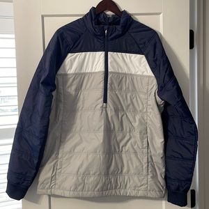 NWT Cutter and Buck C-Buk Puffer Jacket Coat Mens Sz L Blue White Gray